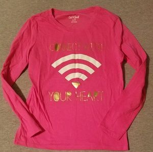 Girls Pink Long Sleeve Shirt